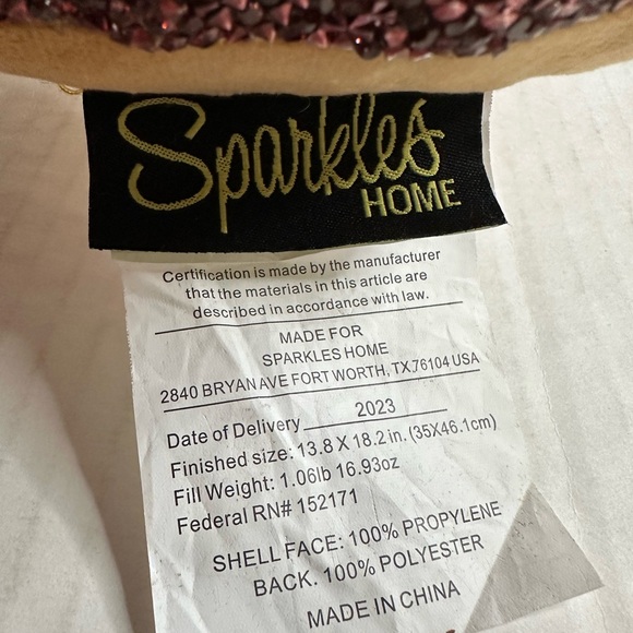 NWT Sparkles Home Rhinestone Halloween Candy Corn Pillow - Picture 6 of 7